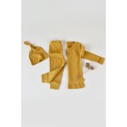 Set 3 piese: bluzita cu maneca lunga, panataloni lungi si caciulita din bumbac organic si modal - Sofran, Baby Cosy (Marime: 18-24 Luni) JEMBC-CSYM21505-18