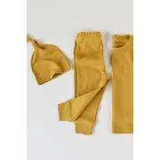 Set 3 piese: bluzita cu maneca lunga, panataloni lungi si caciulita din bumbac organic si modal - Sofran, Baby Cosy (Marime: 6-9 luni) JEMBC-CSYM21505-6