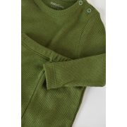 Set 3 piese: bluzita cu maneca lunga, panataloni lungi si caciulita din bumbac organic si modal - Verde, Baby Cosy (Marime: 12-18 Luni) JEMBC-CSYM21512-12