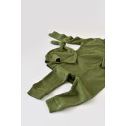 Set 3 piese: bluzita cu maneca lunga, panataloni lungi si caciulita din bumbac organic si modal - Verde, Baby Cosy (Marime: 12-18 Luni) JEMBC-CSYM21512-12