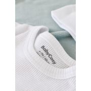 Set 3 piese: body cu maneca lunga, panataloni lungi si caciulita din bumbac organic si modal - Alb, Baby Cosy (Marime: 12-18 Luni) JEMBC-CSYM22511-12