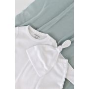 Set 3 piese: body cu maneca lunga, panataloni lungi si caciulita din bumbac organic si modal - Alb, Baby Cosy (Marime: 3-6 Luni) JEMBC-CSYM22511-3