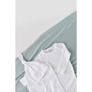 Set 3 piese: body cu maneca lunga, panataloni lungi si caciulita din bumbac organic si modal - Alb, Baby Cosy (Marime: 3-6 Luni) JEMBC-CSYM22511-3