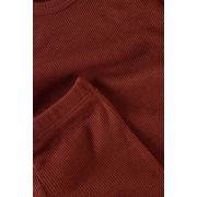 Set 3 piese: body cu maneca lunga, panataloni lungi si caciulita din bumbac organic si modal - Caramiziu, Baby Cosy (Marime: 6-9 luni) JEMBC-CSYM22501-6