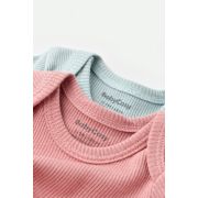 Set 2 body-uri bebe unisex din bumbac organic si modal - Mint/Rose, Baby Cosy (Marime: 9-12 luni) JEMBC-CSYM11208-9