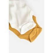 Set 2 body-uri bebe unisex din bumbac organic si modal - Mustar/Ecru, Baby Cosy (Marime: 18-24 Luni) JEMBC-CSYM11209-18