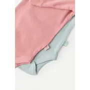 Set 2 body-uri cu maneca lunga bebe unisex din bumbac organic si modal - Mint/Rose, Baby Cosy (Marime: 3-6 Luni) JEMBC-CSYM11308-3