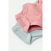 Set 2 body-uri cu maneca lunga bebe unisex din bumbac organic si modal - Mint/Rose, Baby Cosy (Marime: 6-9 luni) JEMBC-CSYM11308-6