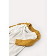 Set 2 body-uri cu maneca lunga bebe unisex din bumbac organic si modal - Mustar/Ecru, Baby Cosy (Marime: 18-24 Luni) JEMBC-CSYM11309-18