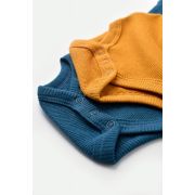 Set 2 body-uri fara maneci bebe unisex din bumbac organic si modal - Bleumarin/Sofran, Baby Cosy (Marime: 3-6 Luni) JEMBC-CSYM11110-3