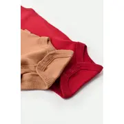 Set 2 body-uri fara maneci bebe unisex din bumbac organic si modal - Maro/Rosu, Baby Cosy (Marime: 3-6 Luni) JEMBC-CSYM11111-3