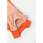 Set 2 body-uri fara maneci bebe unisex din bumbac organic si modal - Rodie/Piersica, Baby Cosy (Marime: 18-24 Luni) JEMBC-CSYM11114-18