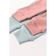 Set 2 pantaloni bebe unisex din bumbac organic si modal - Mint/Rose, Baby Cosy (Marime: 3-6 Luni) JEMBC-CSYM11607-3