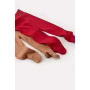 Set 2 pantaloni cu botosei bebe unisex din bumbac organic si modal - Maro/Rosu, Baby Cosy (Marime: 0-3 Luni) JEMCSYM11603-0