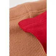 Set 2 pantaloni cu botosei bebe unisex din bumbac organic si modal - Maro/Rosu, Baby Cosy (Marime: 0-3 Luni) JEMCSYM11603-0