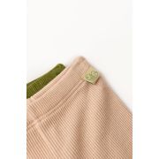 Set 2 pantaloni cu botosei bebe unisex din bumbac organic si modal - Verde/Blush, Baby Cosy (Marime: 6-9 luni) JEMCSYM11604-6