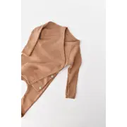 Set 4 piese: bluza, pantaloni, caciulita si manusi din bumbac organic si modal - Maro, Baby Cosy (Marime: 6-9 luni) JEMBC-CSYM24506-6