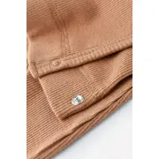 Set 4 piese: bluza, pantaloni, caciulita si manusi din bumbac organic si modal - Maro, Baby Cosy (Marime: 6-9 luni) JEMBC-CSYM24506-6