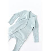 Set 4 piese: bluza, pantaloni, caciulita si manusi din bumbac organic si modal - Mint, Baby Cosy (Marime: 6-9 luni) JEMBC-CSYM24509-6