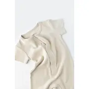 Salopeta cu panataloni scurti - 100% bumbac organic - Stone, Baby Cosy (Marime: 12-18 Luni) JEMBC-CSYW1012-12