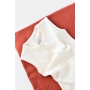 Salopeta fara maneci si panataloni scurti - 100% bumbac organic - Ecru, Baby Cosy (Marime: 9-12 luni) JEMBC-CSYW1008-9