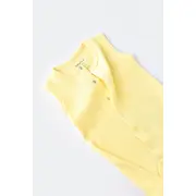 Salopeta fara maneci si panataloni scurti - 100% bumbac organic - Galben, Baby Cosy (Marime: 3-6 Luni) JEMBC-CSYW1010-3