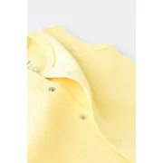 Salopeta fara maneci si panataloni scurti - 100% bumbac organic - Galben, Baby Cosy (Marime: 3-6 Luni) JEMBC-CSYW1010-3