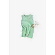 Salopeta fara maneci si panataloni scurti - 100% bumbac organic - Mint, Baby Cosy (Marime: 12-18 Luni) JEMBC-CSYW1007-12
