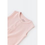 Salopeta fara maneci si panataloni scurti - 100% bumbac organic - Roz, Baby Cosy (Marime: 12-18 Luni) JEMBC-CSYW1011-12