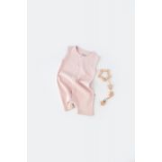 Salopeta fara maneci si panataloni scurti - 100% bumbac organic - Roz, Baby Cosy (Marime: 18-24 Luni) JEMBC-CSYW1011-18