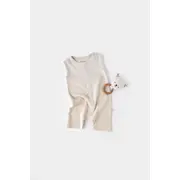Salopeta fara maneci si panataloni scurti - 100% bumbac organic - Stone, Baby Cosy (Marime: 18-24 Luni) JEMBC-CSYW1006-18