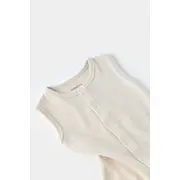 Salopeta fara maneci si panataloni scurti - 100% bumbac organic - Stone, Baby Cosy (Marime: 18-24 Luni) JEMBC-CSYW1006-18