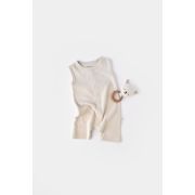 Salopeta fara maneci si panataloni scurti - 100% bumbac organic - Stone, Baby Cosy (Marime: 6-9 luni) JEMBC-CSYW1006-6