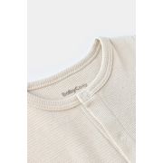 Salopeta fara maneci si panataloni scurti - 100% bumbac organic - Stone, Baby Cosy (Marime: 9-12 luni) JEMBC-CSYW1006-9