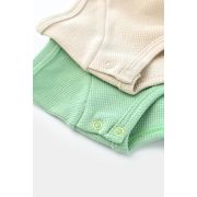 Set 2 body-uri bebe unisex -100% bumbac organic - Mint/Stone, Baby Cosy (Marime: 3-6 Luni) JEMBC-CSYW1003-3