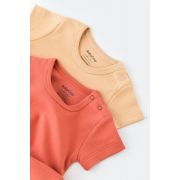 Set 2 body-uri bebe unisex -100% bumbac organic - Mustar/ Scortisoara, Baby Cosy (Marime: 18-24 Luni) JEMBC-CSY3023-18