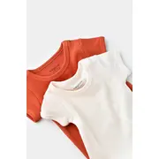 Set 2 body-uri bebe unisex -100% bumbac organic - Scortisoara/Ecru, Baby Cosy (Marime: 18-24 Luni) JEMBC-CSYW1004-18