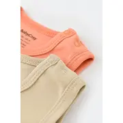 Set 2 body-uri fara maneci bebe unisex -100% bumbac organic - Roz/Crem, Baby Cosy (Marime: 6-9 luni) JEMBC-CSY3019-6