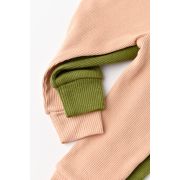 Set 2 pantaloni bebe unisex din bumbac organic si modal - Verde/Blush, Baby Cosy (Marime: 12-18 Luni) JEMBC-CSYM11611-12