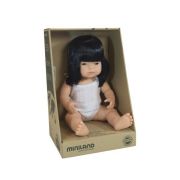 Papusa educationala 38 cm fetita asiatica purtatoare de ochelari - okeml31113
