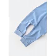 Salopeta cu fermoar cu maneca lunga si panataloni lungi - 100%bumbac organic - Bleu, (Marime: 3-6 Luni) JEMBC-CSY3037-3