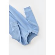 Salopeta cu fermoar cu maneca lunga si panataloni lungi - 100%bumbac organic - Bleu, (Marime: 3-6 Luni) JEMBC-CSY3037-3