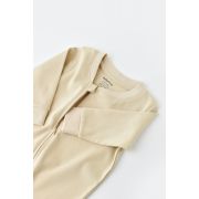 Salopeta cu fermoar cu maneca lunga si panataloni lungi - 100%bumbac organic - Crem, Baby Cosy (Marime: 6-9 luni) JEMBC-CSY3033-6