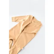 Salopeta cu fermoar cu maneca lunga si panataloni lungi - 100%bumbac organic - Mustar, Baby Cosy (Marime: 9-12 luni) JEMBC-CSY3036-9