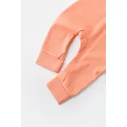 Salopeta cu fermoar cu maneca lunga si panataloni lungi - 100%bumbac organic - Roz Piersica, BabyCosy (Marime: 18-24 Luni) JEMBC-CSY3038-18