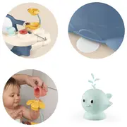 Scaun de baie smoby baby bath time albastru hubs7600140404