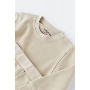 Set bluzita cu maneca lunga si panataloni lungi - bumbac organic 100% - Crem, Baby Cosy (Marime: 6-9 luni) JEMBC-CSY3027-6