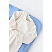 Set bluzita cu maneca lunga si panataloni lungi - bumbac organic 100% - Ecru, Baby Cosy (Marime: 18-24 Luni) JEMBC-CSY3028-18