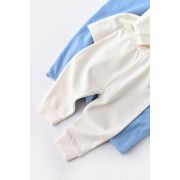 Set bluzita cu maneca lunga si panataloni lungi - bumbac organic 100% - Ecru, Baby Cosy (Marime: 6-9 luni) JEMBC-CSY3028-6