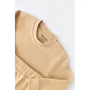 Set bluzita cu maneca lunga si panataloni lungi - bumbac organic 100% - Mustar, Baby Cosy (Marime: 6-9 luni) JEMBC-CSY3030-6